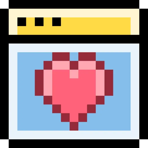 Стикер 40 Pixel love