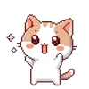 Стикер 12 🕺 Pixel Cat - пиксельные котики