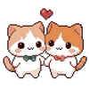 Стикер 17 🕺 Pixel Cat - пиксельные котики