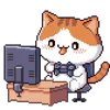 Стикер 20 🕺 Pixel Cat - пиксельные котики