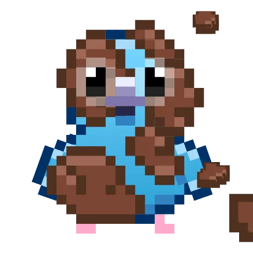 Стикер 21 Pixel Pigeon Emoji