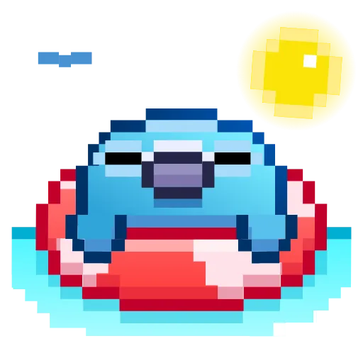 Стикер 37 Pixel Pigeon Emoji