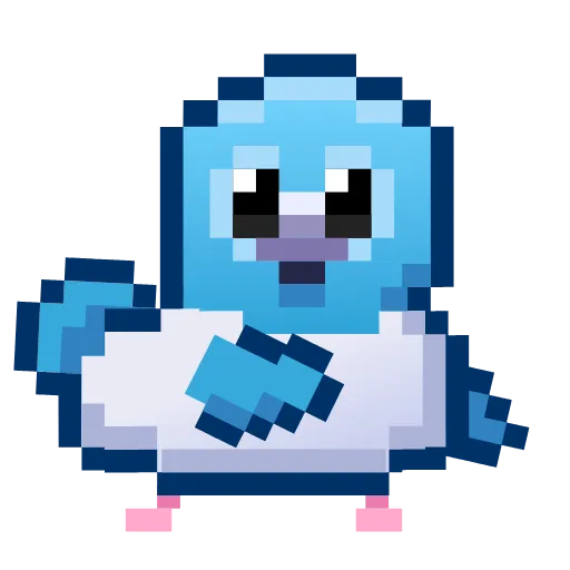 Стикер 29 Pixel Pigeon Emoji