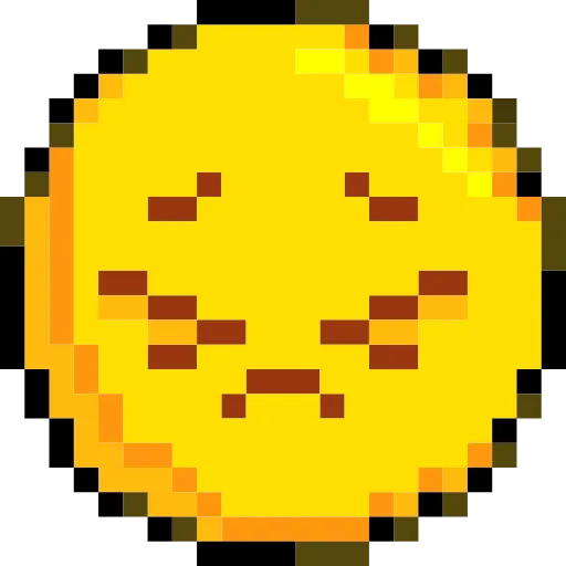 Стикер 34 Pixelated Emoji