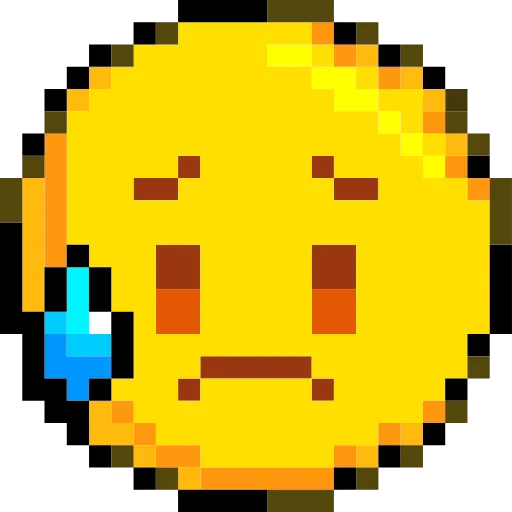Стикер 47 Pixelated Emoji