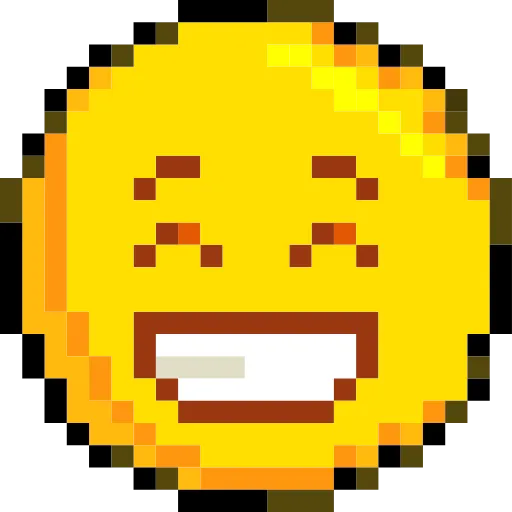 Стикер 4 Pixelated Emoji