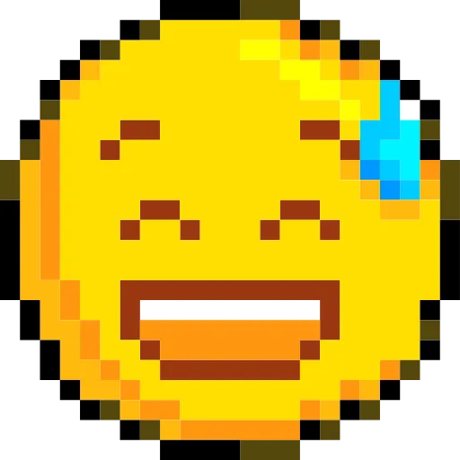 Стикер 6 Pixelated Emoji