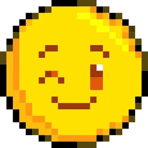Стикер 14 Pixelated Emoji