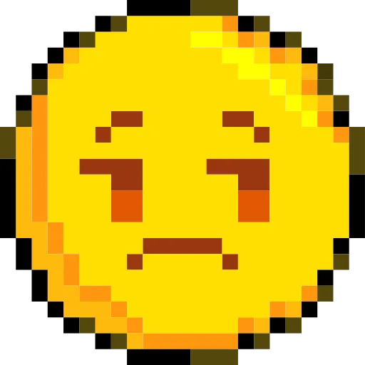 Стикер 30 Pixelated Emoji