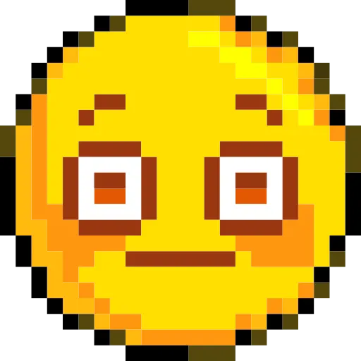 Стикер 42 Pixelated Emoji