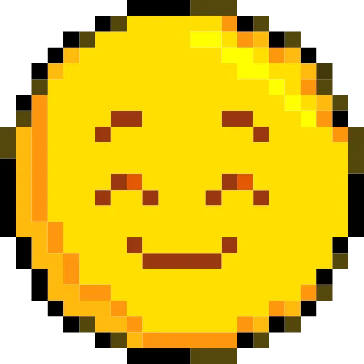 Стикер 10 Pixelated Emoji
