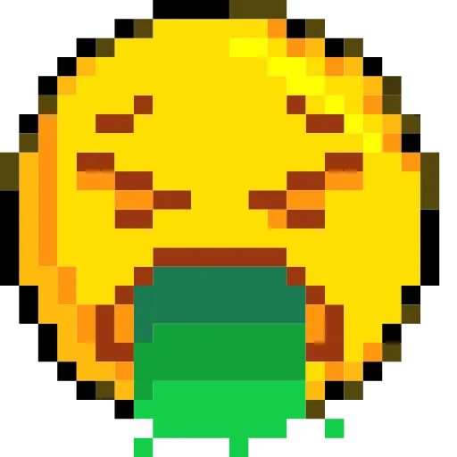 Стикер 61 Pixelated Emoji