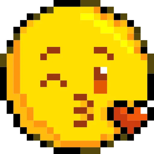 Стикер 18 Pixelated Emoji