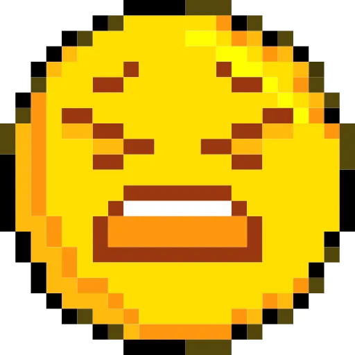 Стикер 35 Pixelated Emoji