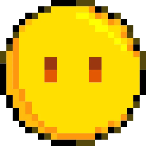 Стикер 51 Pixelated Emoji