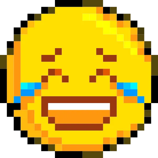 Стикер 7 Pixelated Emoji