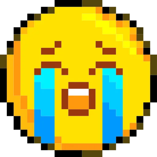 Стикер 38 Pixelated Emoji