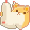 Стикер 31 🐹 Видеоанимированный набор эмоджи с пиксельным хомячком
