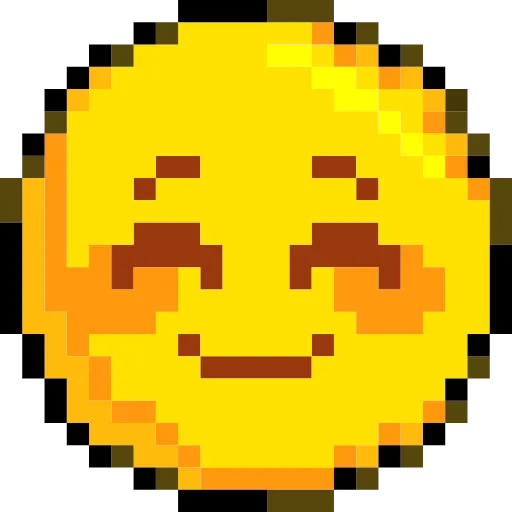 Стикер 9 Pixelated Emoji