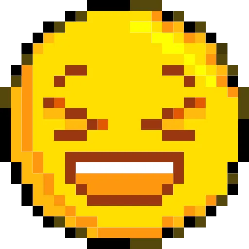 Стикер 5 Pixelated Emoji