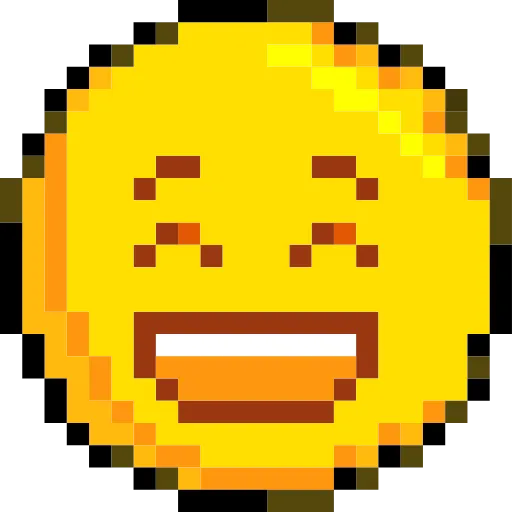 Стикер 3 Pixelated Emoji