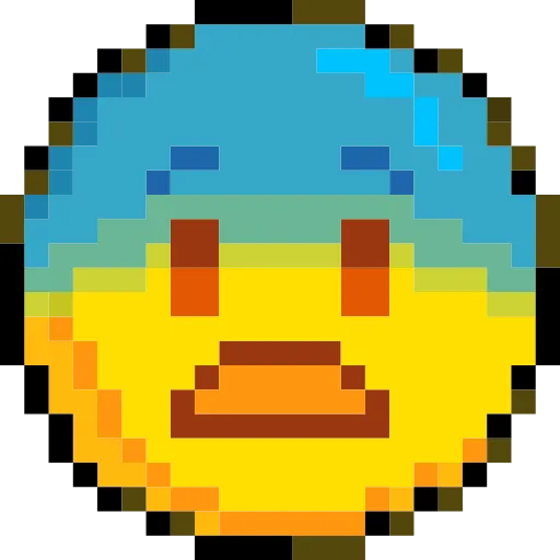 Стикер 45 Pixelated Emoji
