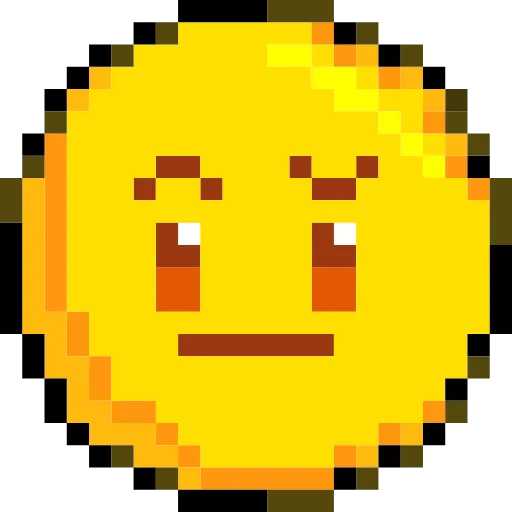Стикер 25 Pixelated Emoji