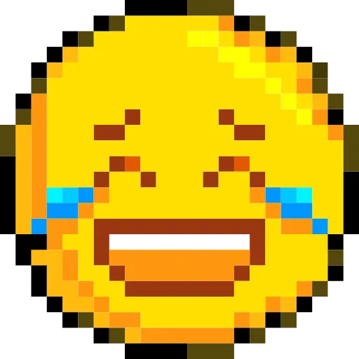 Стикер 7 Pixelated Emoji