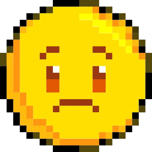 Стикер 32 Pixelated Emoji
