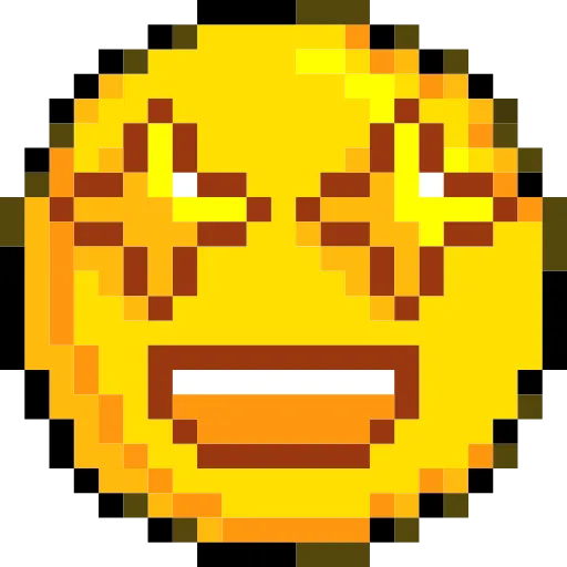 Стикер 28 Pixelated Emoji