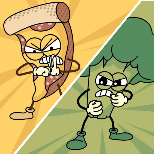 Стикер 5 ️ Анимированный набор эмоджи с Пиццей
