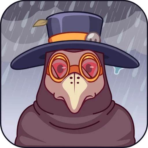 🌧 Эмодзи «Plague Doctor Hawk» для Telegram