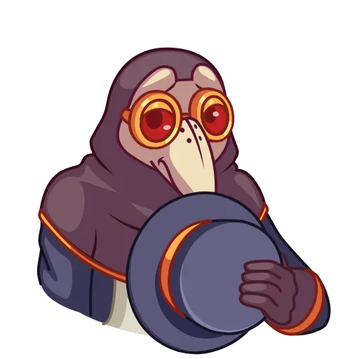 😔 Эмодзи «Plague Doctor Hawk» для Telegram