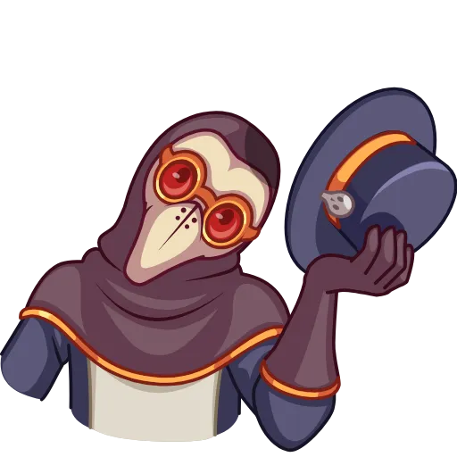 👋 Эмодзи «Plague Doctor Hawk» для Telegram