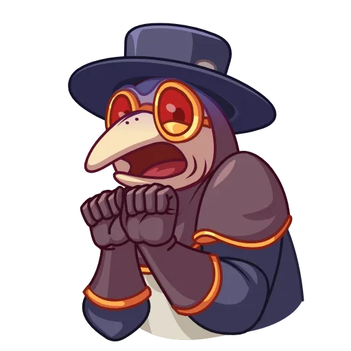 😨 Эмодзи «Plague Doctor Hawk» для Telegram