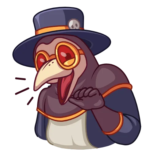 Стикерпак Plague Doctor Hawk для Telegram