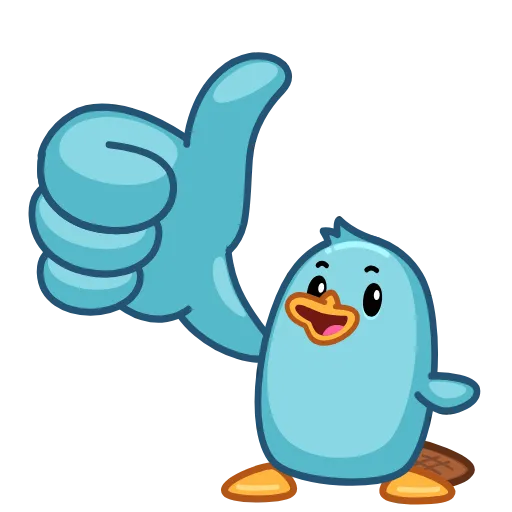 👍 Стикер «Утконос Спиди» для Telegram