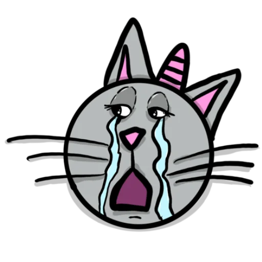 😭 Стикер «Радужная кошечка Rainbow kitty» для Telegram
