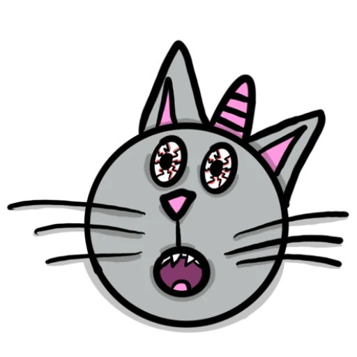 😵 Стикер «Радужная кошечка Rainbow kitty» для Telegram