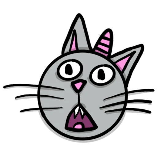 😨 Стикер «Радужная кошечка Rainbow kitty» для Telegram
