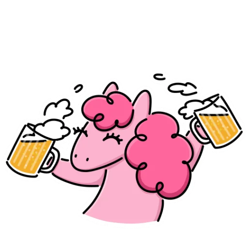 🍻 Стикер «Пони Флаффи» для Telegram