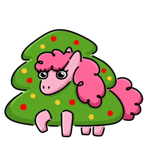 🎄 Стикер «Пони Флаффи» для Telegram