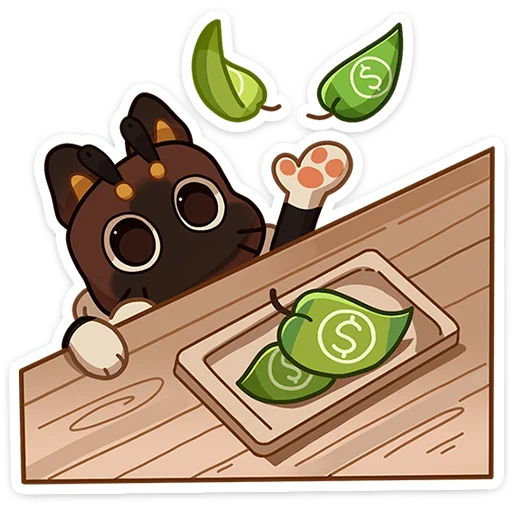 💰 Стикер «Котопчёл Пуф без надписей» для Telegram
