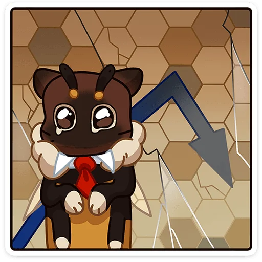 🥹 Стикер «Котопчёл Пуф без надписей» для Telegram