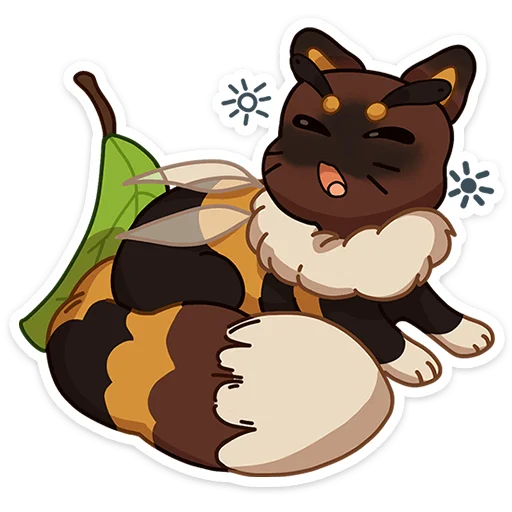 🥱 Стикер «Котопчёл Пуф без надписей» для Telegram