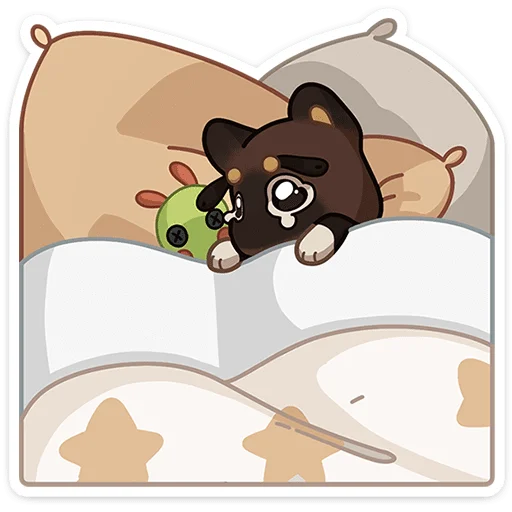 😢 Стикер «Котопчёл Пуф без надписей» для Telegram