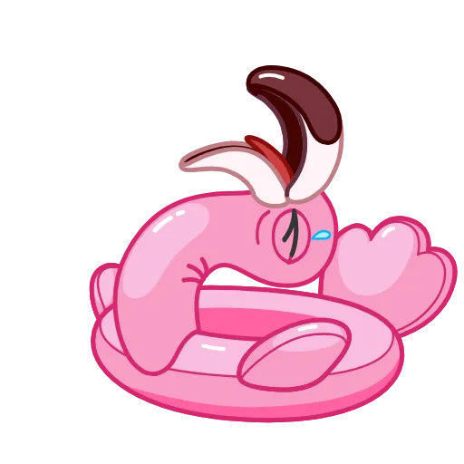 Стикер 20 Pool Flamingo