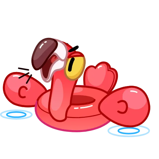 Стикер 14 Pool Flamingo