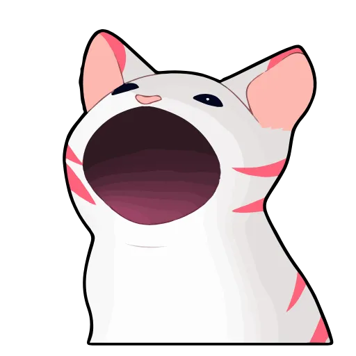Стикер 8 Popping Cat