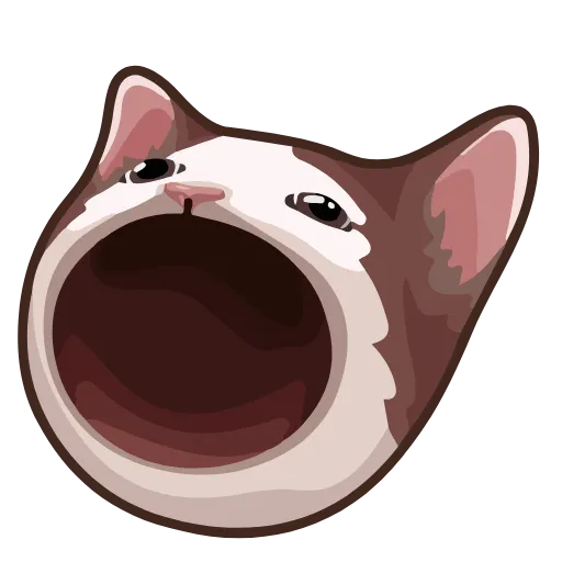 Стикер 3 Popping Cat